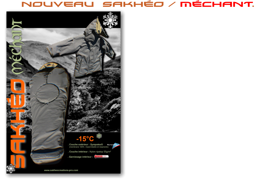 new modular concept sleeping bag SAKH�O, nouveau sac couchage modulaire SAKH�O